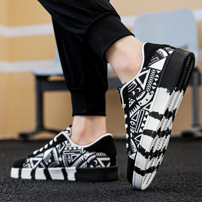 Nouvelles Chaussures de Skateboard Tendance pour Hommes – Baskets Décontractées Antidérapantes en Toile à Motifs pour la Marche en Extérieur – Zapatos Sportifs pour Homme Camara Shopping Nouvelles Chaussures de Skateboard Tendance pour Hommes – Baskets Décontractées Antidérapantes en Toile à Motifs pour la Marche en Extérieur – Zapatos Sportifs pour Homme