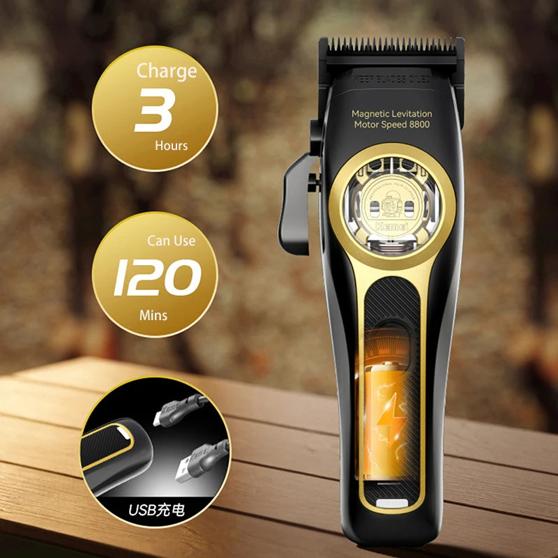 Tondeuse à cheveux professionnelle Kemei KM-2373 avec base de charge pour hommes, tondeuse électrique pour hommes, cadeau pour homme Camara Shopping Tondeuse à cheveux professionnelle Kemei KM-2373 avec base de charge pour hommes, tondeuse électrique pour hommes, cadeau pour homme