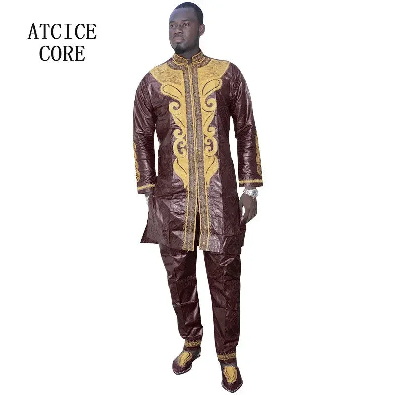 Vêtements africains traditionnels pour hommes, dashiki, manches longues, bazin riche Camara Shopping Vêtements africains traditionnels pour hommes, dashiki, manches longues, bazin riche