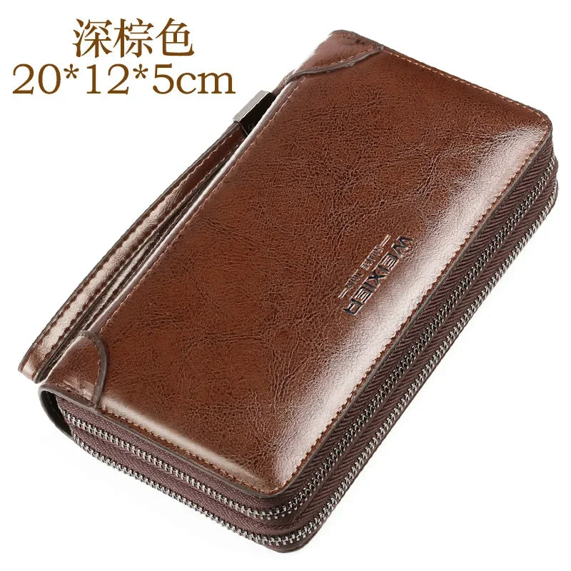 Weixier sac pour hommes en cuir de cire d'huile enveloppé à la main sac à main en polyuréthane pour hommes sac à saisir portefeuille multifonctionnel grande capacité pour hommes d'affaires Camara Shopping Weixier sac pour hommes en cuir de cire d'huile enveloppé à la main sac à main en polyuréthane pour hommes sac à saisir portefeuille multifonctionnel grande capacité pour hommes d'affaires