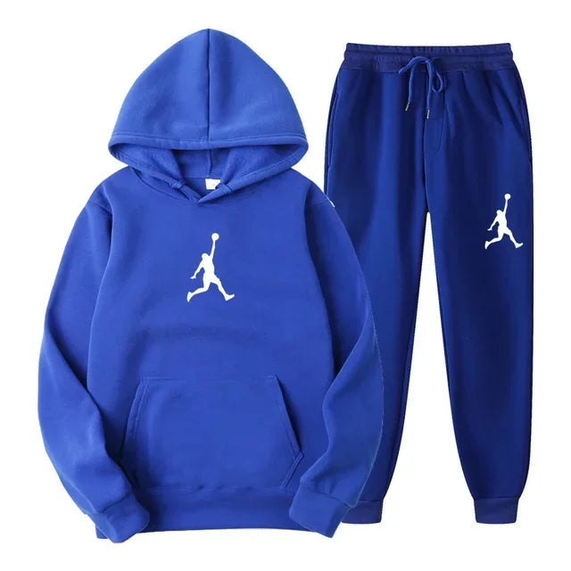 Ensemble deux pièces décontracté printemps-automne pour hommes et femmes, sweat à capuche et pantalon, nouveau ensemble de basketball d'extérieur pour hommes