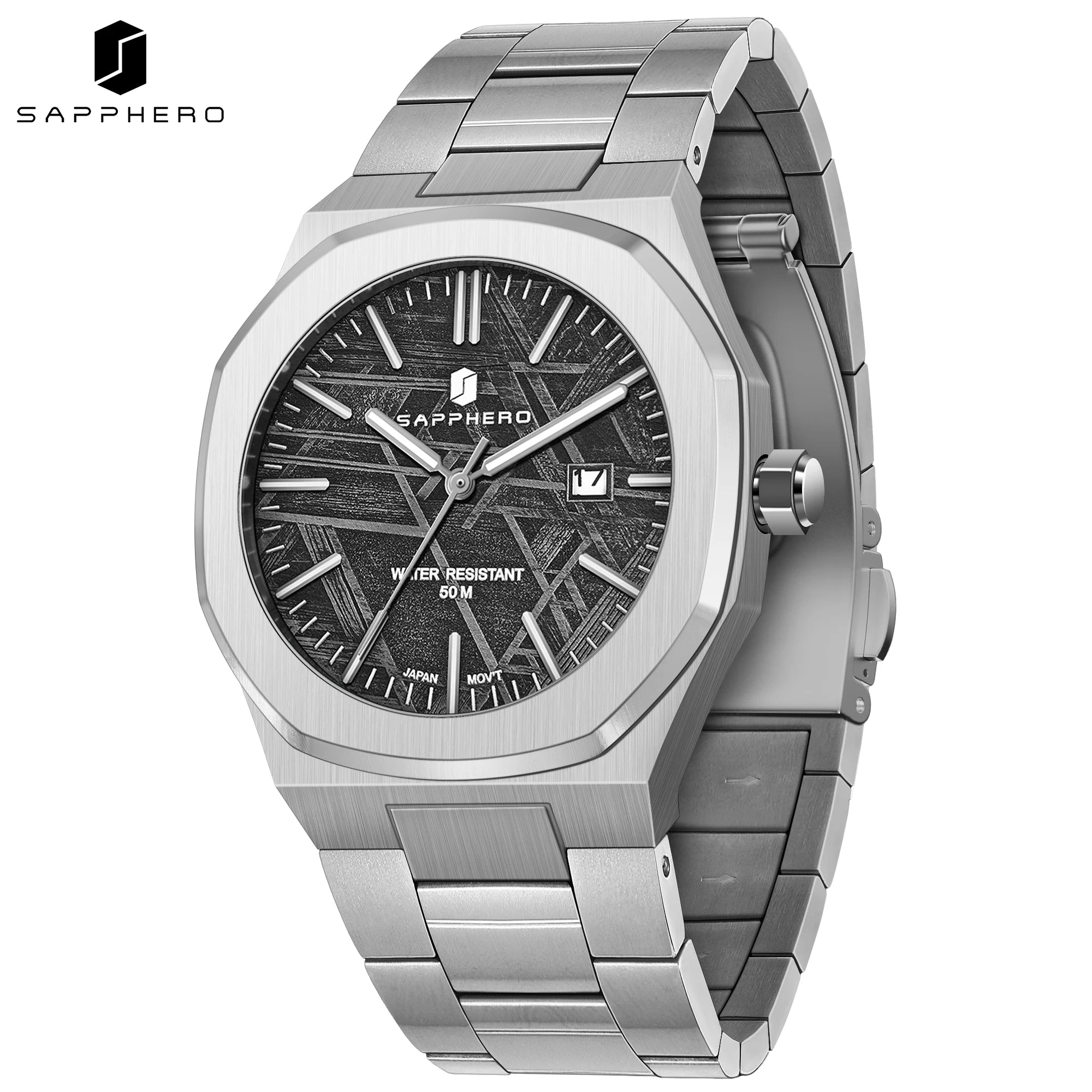 SAPPHERO – montre à Quartz pour hommes, en acier inoxydable, étanche à 50M, affichage de la Date, aiguilles lumineuses, montre-bracelet élégante pour affaires, cadeau durable Camara Shopping SAPPHERO – montre à Quartz pour hommes, en acier inoxydable, étanche à 50M, affichage de la Date, aiguilles lumineuses, montre-bracelet élégante pour affaires, cadeau durable