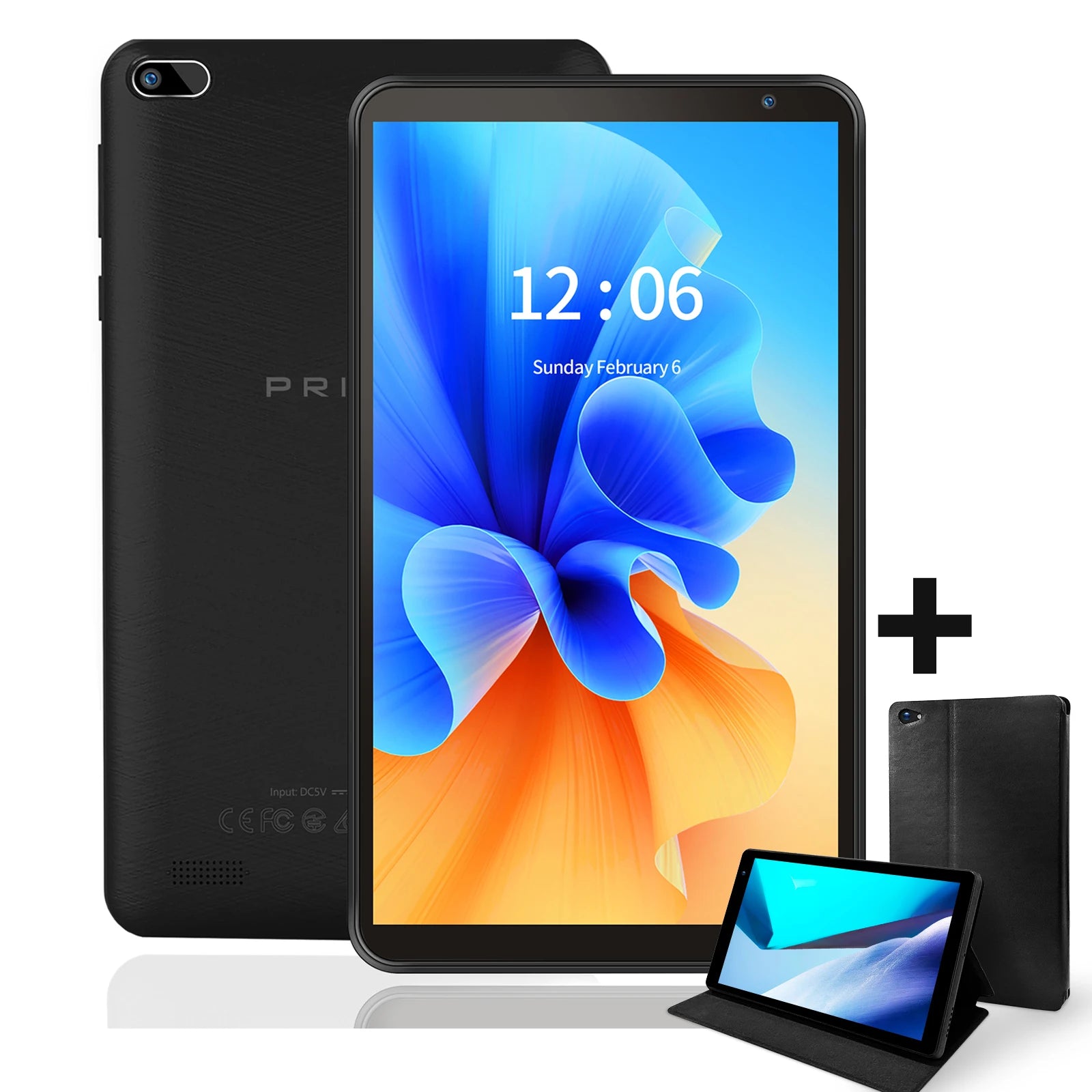 Tablette PC PRITOM 7 pouces 32 Go Android 13 avec processeur Quad Core, écran HD IPS, double caméra, Wi-Fi et étui de protection en PU Camara Shopping Tablette PC PRITOM 7 pouces 32 Go Android 13 avec processeur Quad Core, écran HD IPS, double caméra, Wi-Fi et étui de protection en PU