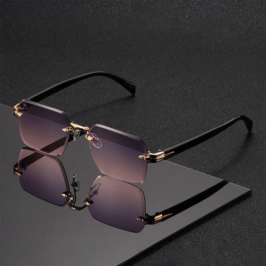 Lunettes de soleil classiques unisexes à la mode, sans cadre, tendance, pour Costume de vacances, meilleur cadeau pour les Occasions festives Camara Shopping Lunettes de soleil classiques unisexes à la mode, sans cadre, tendance, pour Costume de vacances, meilleur cadeau pour les Occasions festives