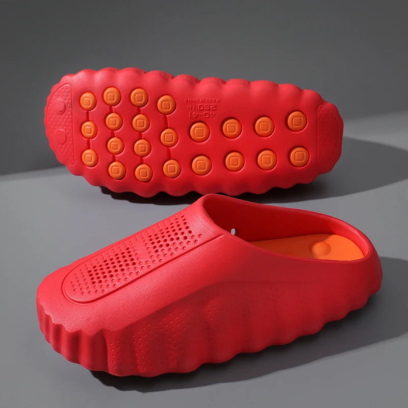 Nouvelles pantoufles pour hommes, pantoufles d'extérieur à semelle épaisse et douce, sandales respirantes, pantoufles de salle de bain antidérapantes, sandales de plage légères pour l'été Camara Shopping Nouvelles pantoufles pour hommes, pantoufles d'extérieur à semelle épaisse et douce, sandales respirantes, pantoufles de salle de bain antidérapantes, sandales de plage légères pour l'été