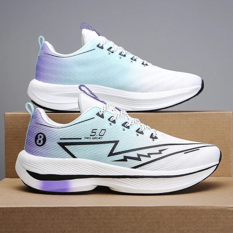 Chaussures de course à plaque de carbone pour hommes, baskets de sport à coussin souple, absorbant les chocs, unisexes, légères, antidérapantes, chaussures d'entraînement Camara Shopping Chaussures de course à plaque de carbone pour hommes, baskets de sport à coussin souple, absorbant les chocs, unisexes, légères, antidérapantes, chaussures d'entraînement