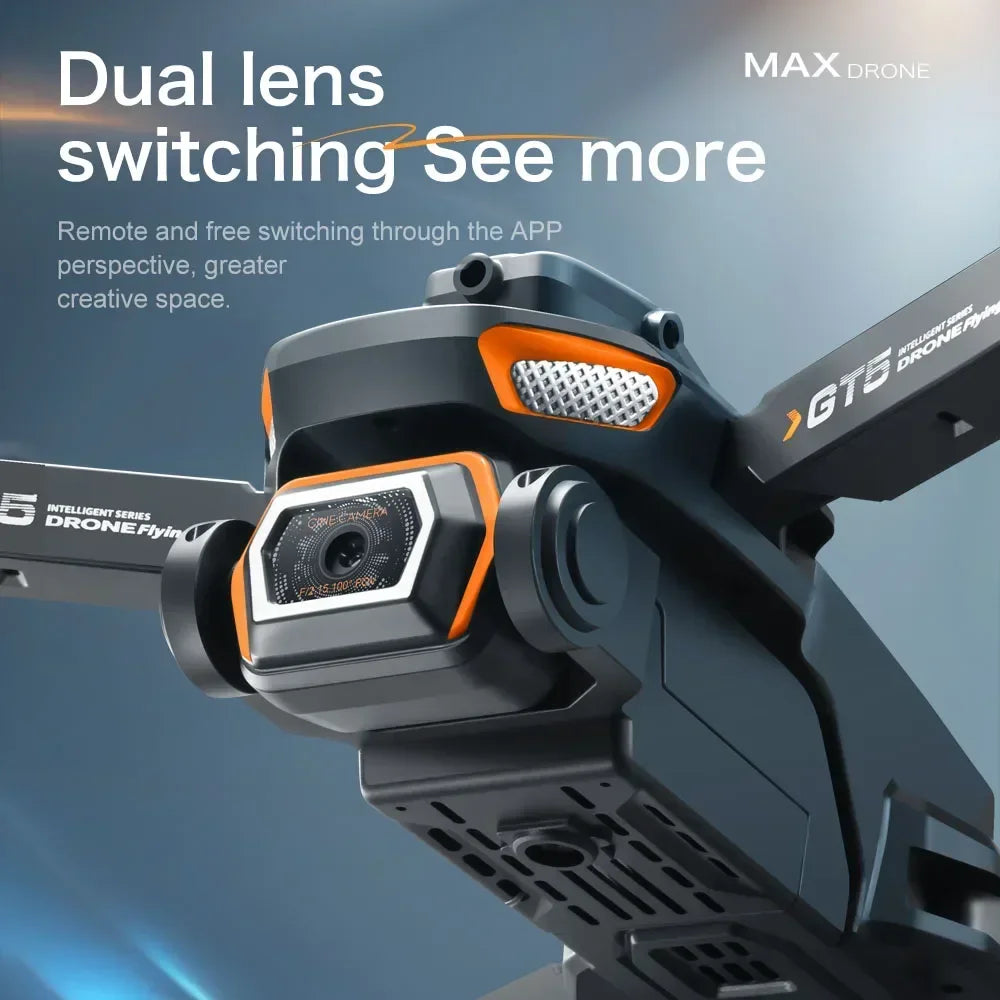 Drone pliable Lenovo GT5 8K HD à double objectif avec caméra grand angle, quadricoptère WiFi, jouets télécommandés pour enfants, cadeaux Camara Shopping Drone pliable Lenovo GT5 8K HD à double objectif avec caméra grand angle, quadricoptère WiFi, jouets télécommandés pour enfants, cadeaux