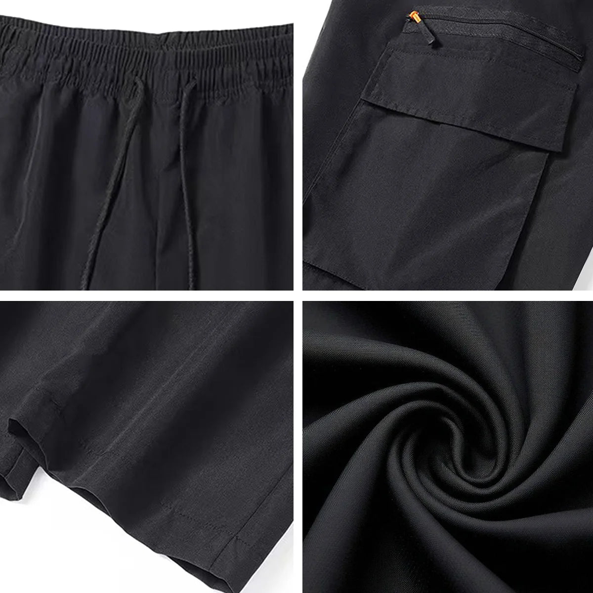 Pantalon cargo pour homme, nouvelle collection printemps/été, multi-poches, séchage rapide, coupe droite, tissu imperméable avec cordon de serrage Camara Shopping Pantalon cargo pour homme, nouvelle collection printemps/été, multi-poches, séchage rapide, coupe droite, tissu imperméable avec cordon de serrage