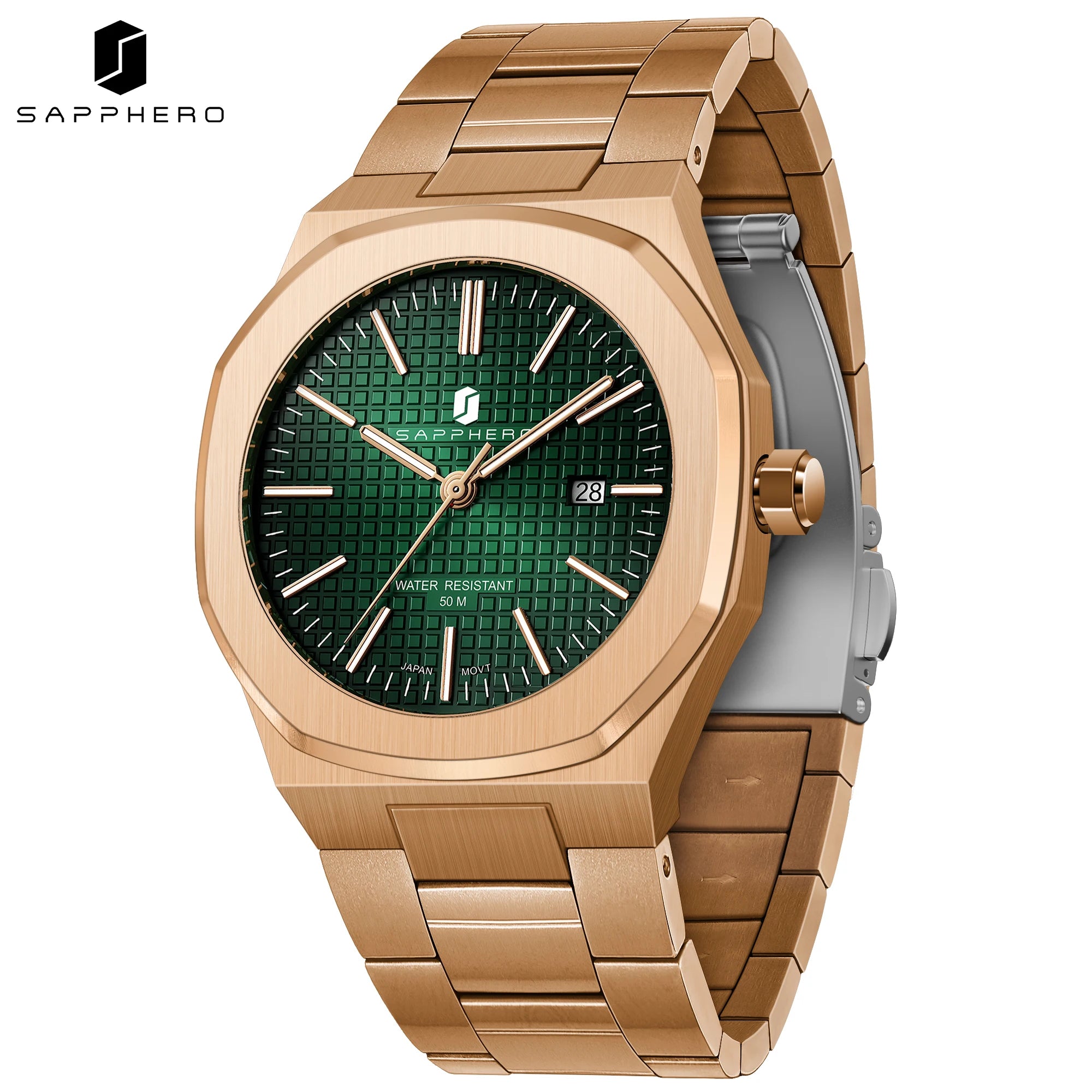 SAPPHERO – montre à Quartz pour hommes, en acier inoxydable, étanche à 50M, affichage de la Date, aiguilles lumineuses, montre-bracelet élégante pour affaires, cadeau durable Camara Shopping SAPPHERO – montre à Quartz pour hommes, en acier inoxydable, étanche à 50M, affichage de la Date, aiguilles lumineuses, montre-bracelet élégante pour affaires, cadeau durable