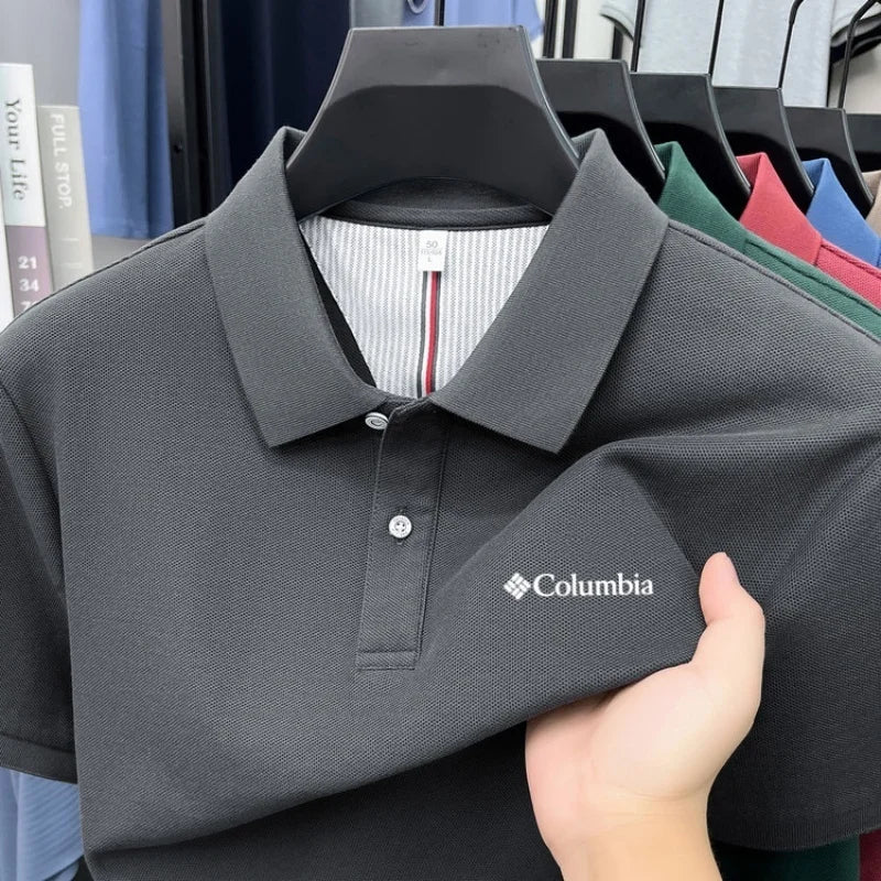 Polo homme 100 % coton pur, marque haut de gamme 2026, manches courtes, mode été, logo brodé, haut de golf, t-shirt décontracté Camara Shopping Polo homme 100 % coton pur, marque haut de gamme 2026, manches courtes, mode été, logo brodé, haut de golf, t-shirt décontracté