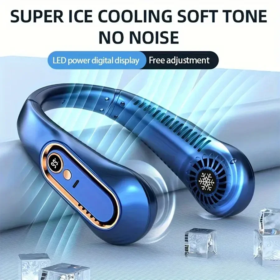 Ventilateur de cou Portable, climatiseur Portable sans lame, refroidisseur d'air, 5 vitesses et écran d'affichage LED, meilleures ventes, nouvelle collection 2025 Camara Shopping Ventilateur de cou Portable, climatiseur Portable sans lame, refroidisseur d'air, 5 vitesses et écran d'affichage LED, meilleures ventes, nouvelle collection 2025