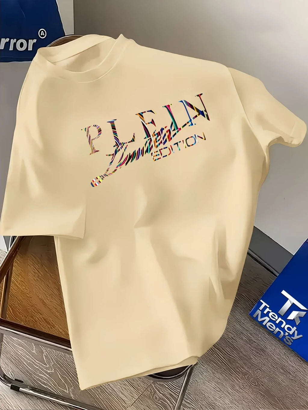 T-shirt décontracté imprimé pour homme, col rond, 100 % coton, manches courtes, confortable, respirant, coupe ample Camara Shopping T-shirt décontracté imprimé pour homme, col rond, 100 % coton, manches courtes, confortable, respirant, coupe ample