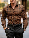 Chemise à carreaux rouge rétro pour homme, manches longues, col décontracté, polyvalente et tendance pour tous les jours et les trajets domicile-travail, tailles S-6XL. Camara Shopping Chemise à carreaux rouge rétro pour homme, manches longues, col décontracté, polyvalente et tendance pour tous les jours et les trajets domicile-travail, tailles S-6XL.