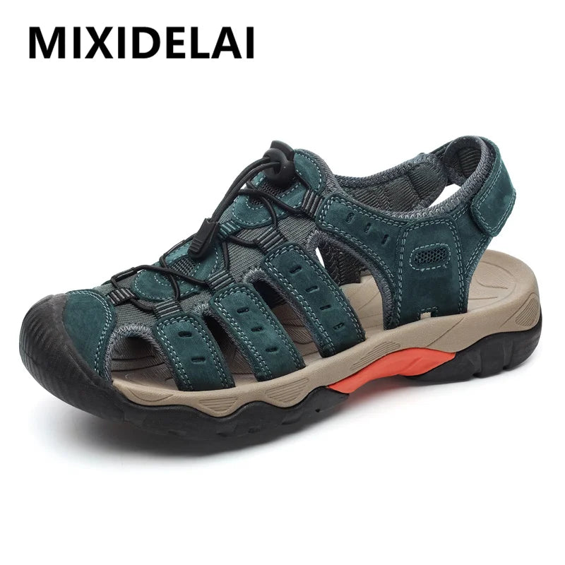 Nouveaux hommes sandales en cuir véritable souple sandales chaussures hommes grande taille en plein air chaussures d'été confort plage sandales romaines hommes chaussures Camara Shopping Nouveaux hommes sandales en cuir véritable souple sandales chaussures hommes grande taille en plein air chaussures d'été confort plage sandales romaines hommes chaussures