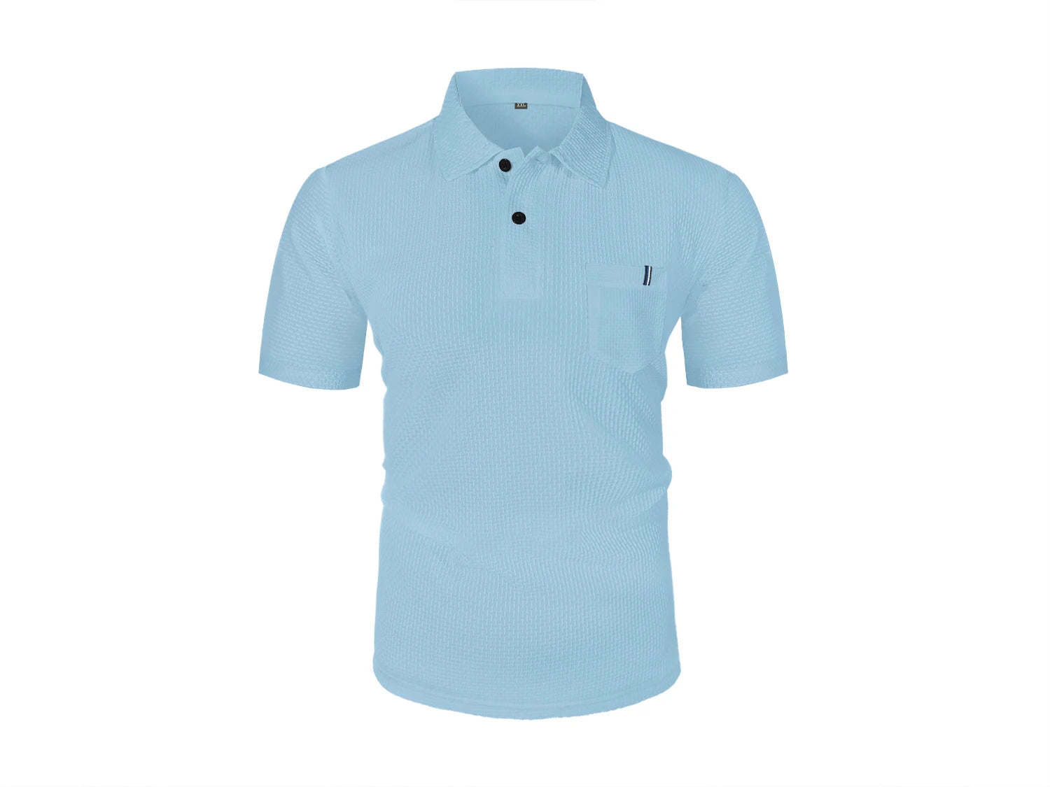 POLO d'été à revers en soie glacée pour hommes, T-shirt à manches courtes avec poches, haut pour hommes Camara Shopping POLO d'été à revers en soie glacée pour hommes, T-shirt à manches courtes avec poches, haut pour hommes