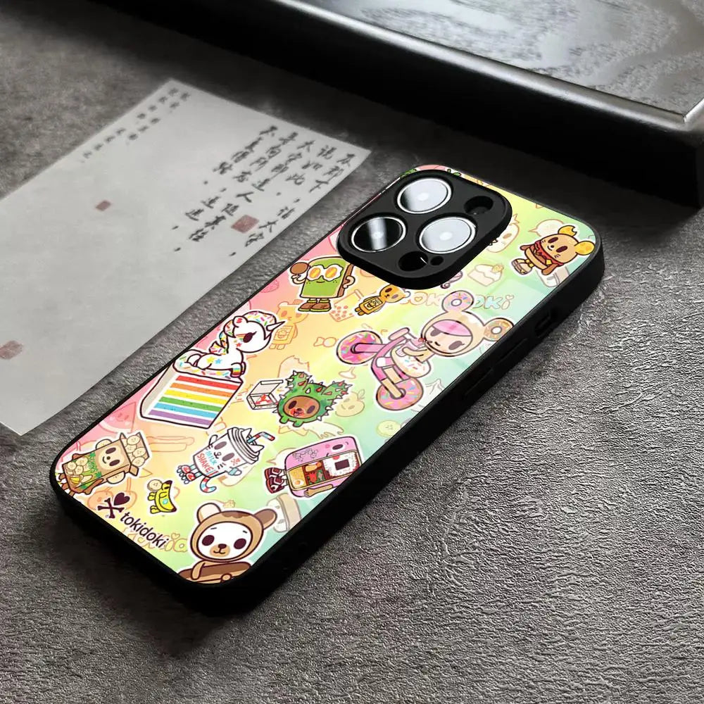 Coque de téléphone Tokidokis du Japon pour iPhone 15 Pro Max 14 Plus 17 Pro Max 12 11 13 X XR XS 16 Plus Air SE, coque en verre