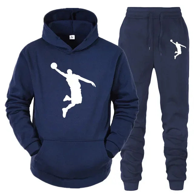 Ensemble de sweat-shirts à capuche imprimés de haute qualité pour jeunes, pour le sport et le jogging, vêtements de sport tendance pour hommes pour les trajets quotidiens décontractés.