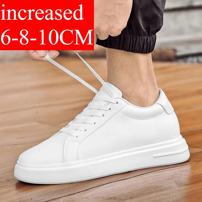 Nouveaux hommes baskets ascenseur chaussures rehaussant la hauteur augmenter semelle intérieure 6-10CM talons hauts chaussures en cuir chaussures de Sport hommes chaussures Camara Shopping Nouveaux hommes baskets ascenseur chaussures rehaussant la hauteur augmenter semelle intérieure 6-10CM talons hauts chaussures en cuir chaussures de Sport hommes chaussures