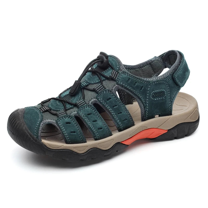 Nouveaux hommes sandales en cuir véritable souple sandales chaussures hommes grande taille en plein air chaussures d'été confort plage sandales romaines hommes chaussures Camara Shopping Nouveaux hommes sandales en cuir véritable souple sandales chaussures hommes grande taille en plein air chaussures d'été confort plage sandales romaines hommes chaussures