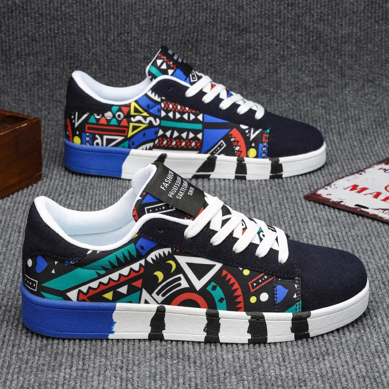 Nouvelles Chaussures de Skateboard Tendance pour Hommes – Baskets Décontractées Antidérapantes en Toile à Motifs pour la Marche en Extérieur – Zapatos Sportifs pour Homme Camara Shopping Nouvelles Chaussures de Skateboard Tendance pour Hommes – Baskets Décontractées Antidérapantes en Toile à Motifs pour la Marche en Extérieur – Zapatos Sportifs pour Homme