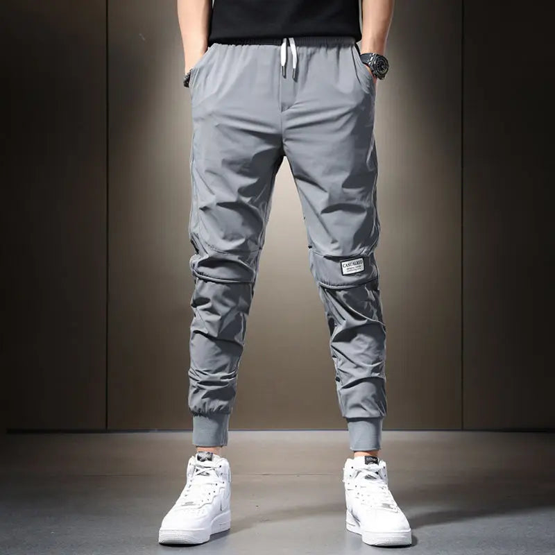 Joggers légers et respirants à séchage rapide pour hommes, pantalons décontractés d'été, joggeurs Wstring de proximité, fjIce Sportedly, noir et gris, 2023 Camara Shopping Joggers légers et respirants à séchage rapide pour hommes, pantalons décontractés d'été, joggeurs Wstring de proximité, fjIce Sportedly, noir et gris, 2023
