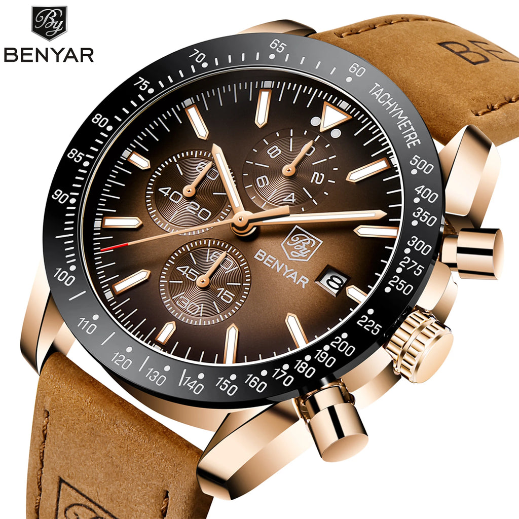 BENYAR Montre sport chronographe analogique homme acier inoxydable quartz précision lumineux date étanche multifonction bracelet chronomètre cadeau business Camara Shopping BENYAR Montre sport chronographe analogique homme acier inoxydable quartz précision lumineux date étanche multifonction bracelet chronomètre cadeau business