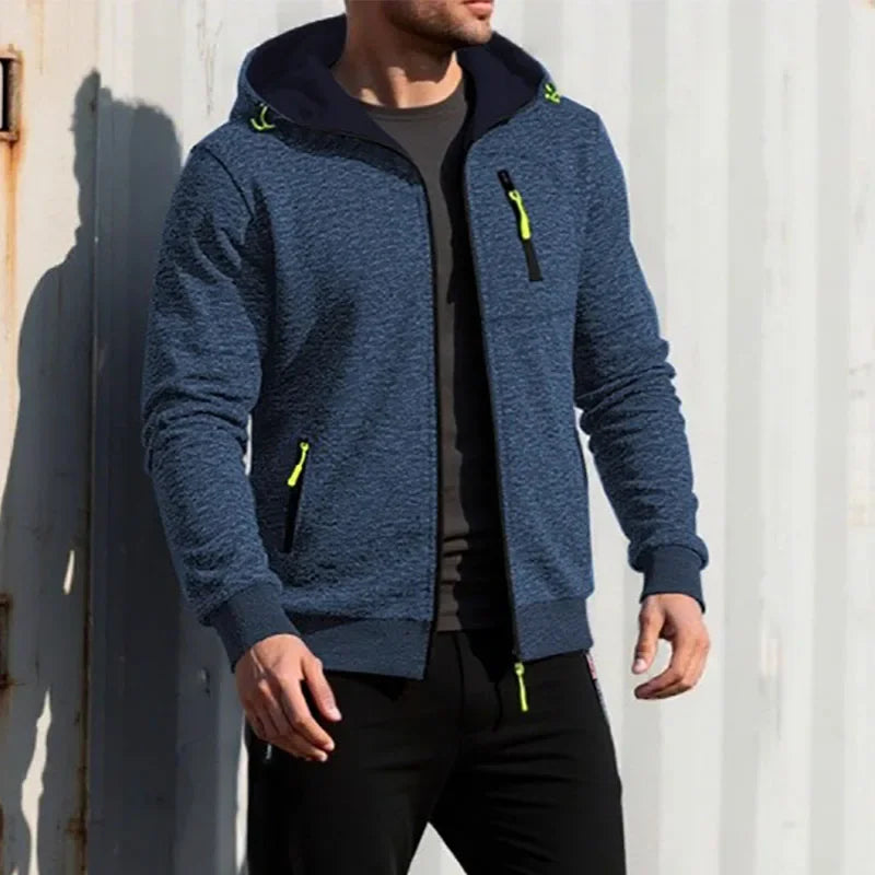 Veste décontractée à capuche et fermeture éclair pour homme, sweat-shirt à la mode, couleur unie, Slim Fit, vêtements de sport, survêtement, Streetwear, automne Camara Shopping Veste décontractée à capuche et fermeture éclair pour homme, sweat-shirt à la mode, couleur unie, Slim Fit, vêtements de sport, survêtement, Streetwear, automne