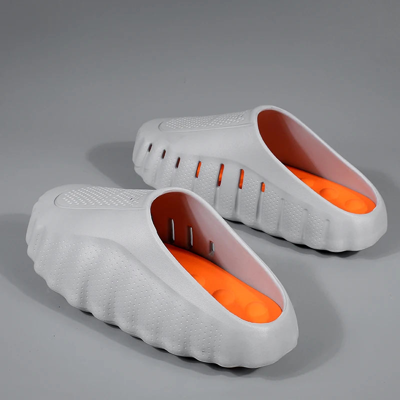 Nouvelles pantoufles pour hommes, pantoufles d'extérieur à semelle épaisse et douce, sandales respirantes, pantoufles de salle de bain antidérapantes, sandales de plage légères pour l'été Camara Shopping Nouvelles pantoufles pour hommes, pantoufles d'extérieur à semelle épaisse et douce, sandales respirantes, pantoufles de salle de bain antidérapantes, sandales de plage légères pour l'été