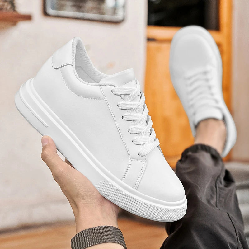 Nouveaux hommes baskets ascenseur chaussures rehaussant la hauteur augmenter semelle intérieure 6-10CM talons hauts chaussures en cuir chaussures de Sport hommes chaussures Camara Shopping Nouveaux hommes baskets ascenseur chaussures rehaussant la hauteur augmenter semelle intérieure 6-10CM talons hauts chaussures en cuir chaussures de Sport hommes chaussures