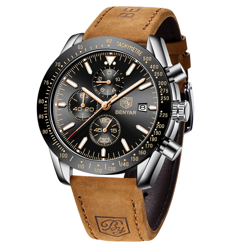 BENYAR Montre sport chronographe analogique homme acier inoxydable quartz précision lumineux date étanche multifonction bracelet chronomètre cadeau business Camara Shopping BENYAR Montre sport chronographe analogique homme acier inoxydable quartz précision lumineux date étanche multifonction bracelet chronomètre cadeau business