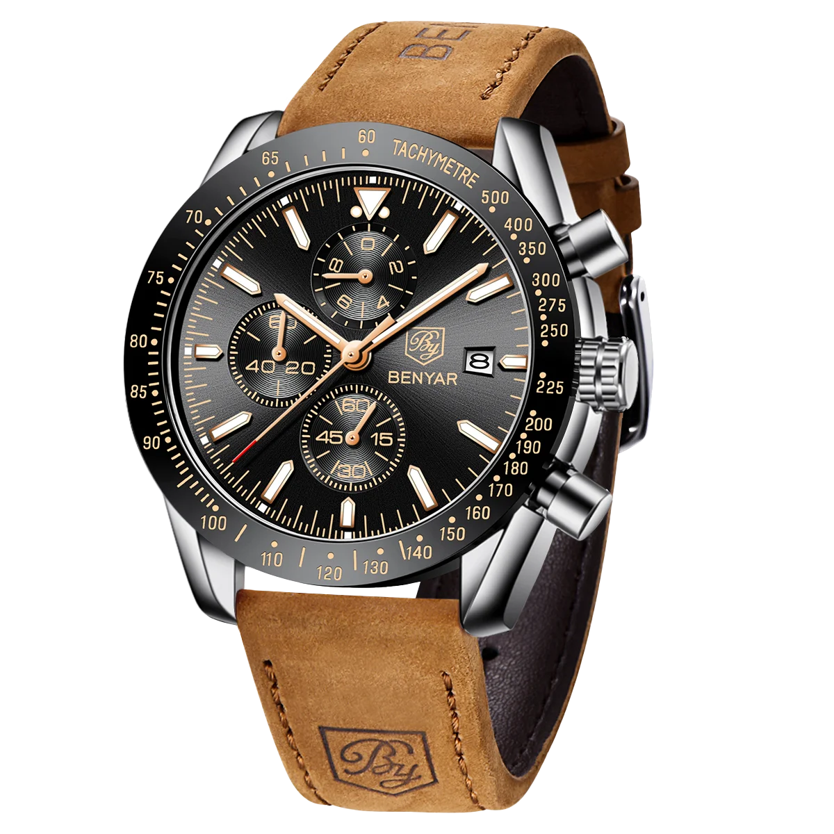 BENYAR Montre sport chronographe analogique homme acier inoxydable quartz précision lumineux date étanche multifonction bracelet chronomètre cadeau business Camara Shopping BENYAR Montre sport chronographe analogique homme acier inoxydable quartz précision lumineux date étanche multifonction bracelet chronomètre cadeau business