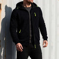 Veste décontractée à capuche et fermeture éclair pour homme, sweat-shirt à la mode, couleur unie, Slim Fit, vêtements de sport, survêtement, Streetwear, automne Camara Shopping Veste décontractée à capuche et fermeture éclair pour homme, sweat-shirt à la mode, couleur unie, Slim Fit, vêtements de sport, survêtement, Streetwear, automne