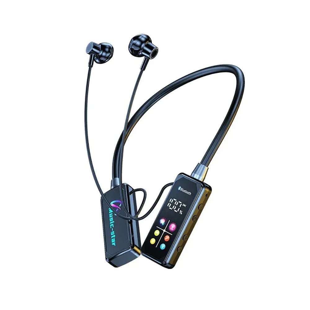 Écran couleur Bluetooth 5.4 écouteurs tour de cou casques sans fil HiFi stéréo réduction du bruit écouteurs pour Xiaomi en direct - Camara ShoppingÉcran couleur Bluetooth 5.4 écouteurs tour de cou casques sans fil HiFi stéréo réduction du bruit écouteurs pour Xiaomi en direct