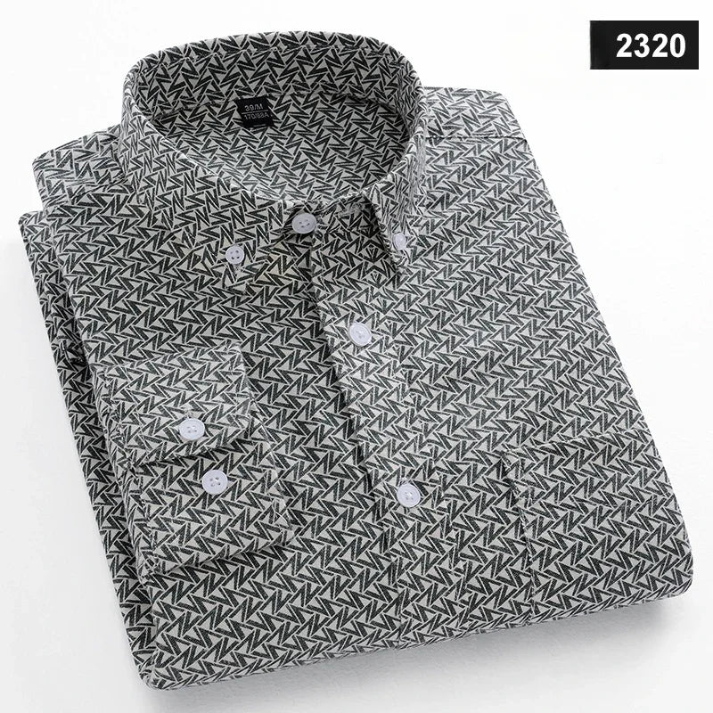 Chemises décontractées à manches longues pour hommes, coupe cintrée, uni, 100% coton, hauts à carreaux rayés, doux, styliste, mode, tendances coréennes, vêtements - Camara ShoppingChemises décontractées à manches longues pour hommes, coupe cintrée, uni, 100% coton, hauts à carreaux rayés, doux, styliste, mode, tendances coréennes, vêtements