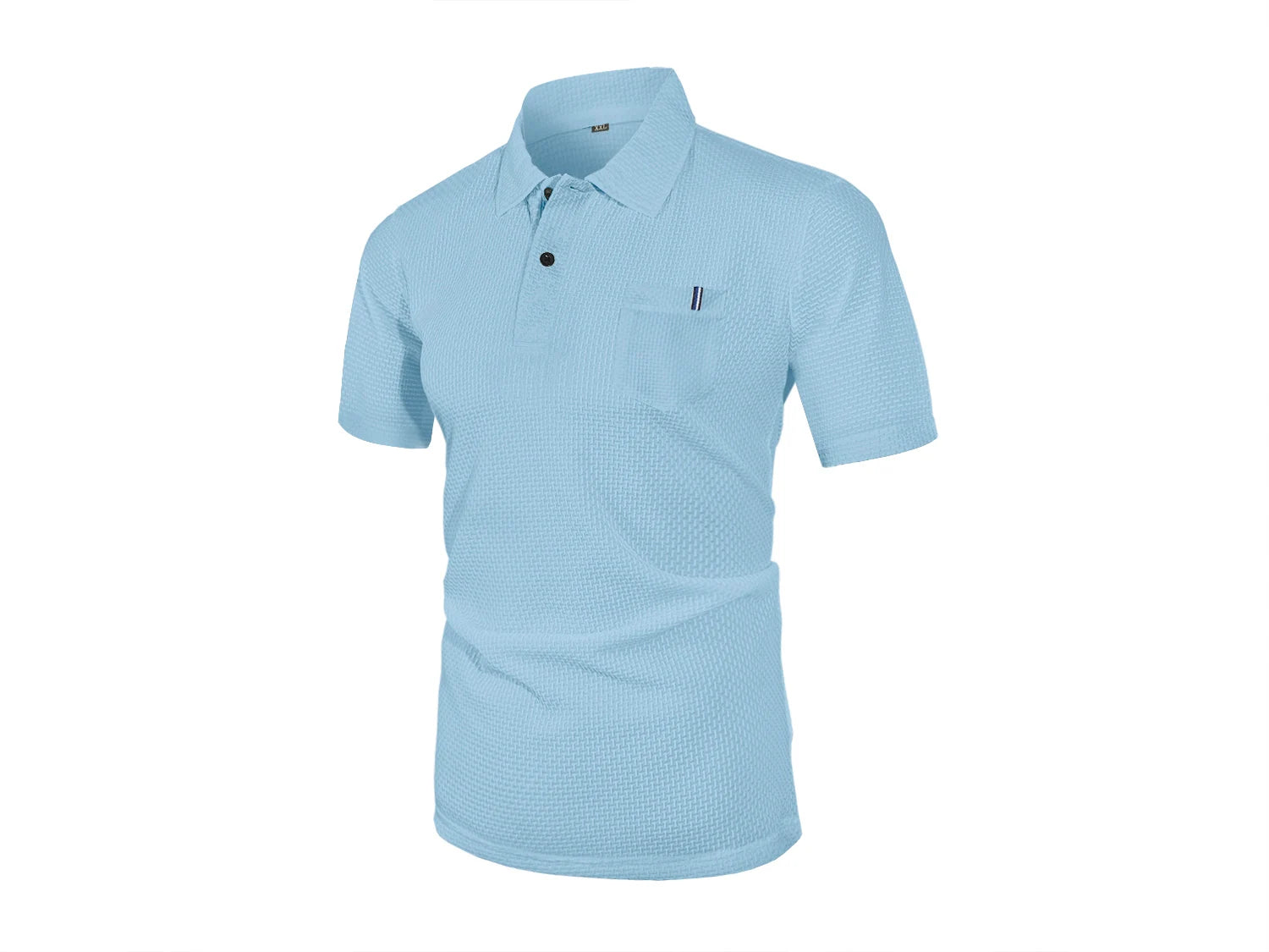 POLO d'été à revers en soie glacée pour hommes, T-shirt à manches courtes avec poches, haut pour hommes Camara Shopping POLO d'été à revers en soie glacée pour hommes, T-shirt à manches courtes avec poches, haut pour hommes