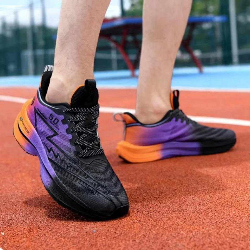 Chaussures de course à plaque de carbone pour hommes, baskets de sport à coussin souple, absorbant les chocs, unisexes, légères, antidérapantes, chaussures d'entraînement Camara Shopping Chaussures de course à plaque de carbone pour hommes, baskets de sport à coussin souple, absorbant les chocs, unisexes, légères, antidérapantes, chaussures d'entraînement