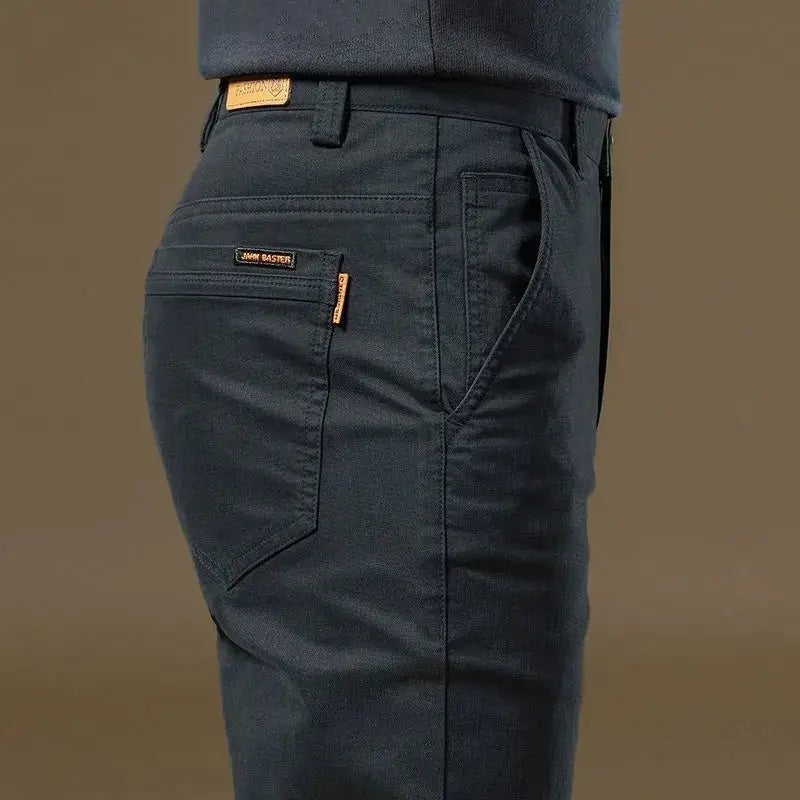 Pantalon décontracté homme été 2026 en coton fin, tendance, polyvalent, élastique, léger, pour le travail ou formel, coupe slim droite Camara Shopping Pantalon décontracté homme été 2026 en coton fin, tendance, polyvalent, élastique, léger, pour le travail ou formel, coupe slim droite
