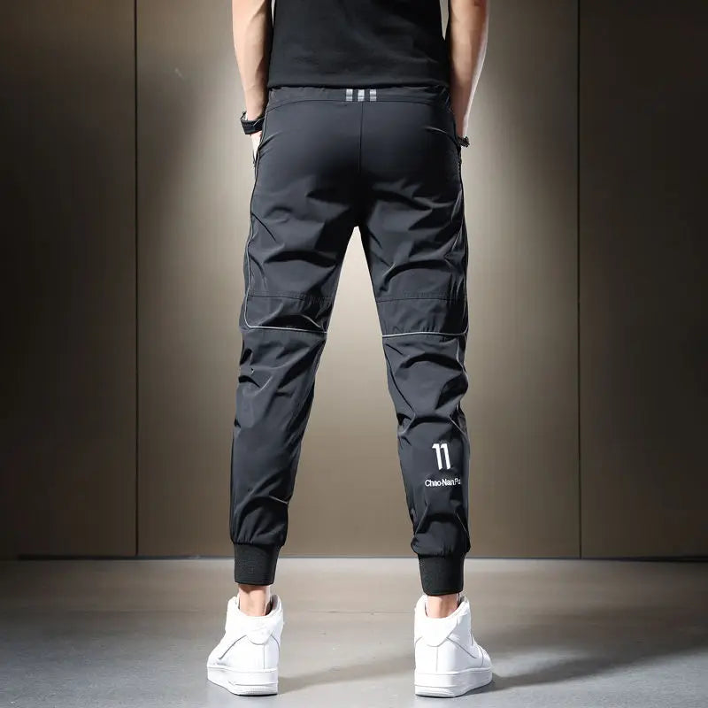 Joggers légers et respirants à séchage rapide pour hommes, pantalons décontractés d'été, joggeurs Wstring de proximité, fjIce Sportedly, noir et gris, 2023 Camara Shopping Joggers légers et respirants à séchage rapide pour hommes, pantalons décontractés d'été, joggeurs Wstring de proximité, fjIce Sportedly, noir et gris, 2023