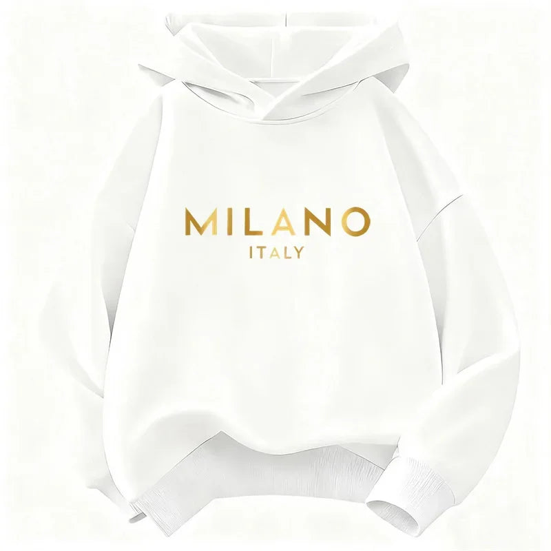 Sweat-shirt à capuche pour enfants, style Y2K, Milano, Italie, avec inscription, pour garçons et filles, vêtements décontractés, Camara Shopping Sweat-shirt à capuche pour enfants, style Y2K, Milano, Italie, avec inscription, pour garçons et filles, vêtements décontractés,