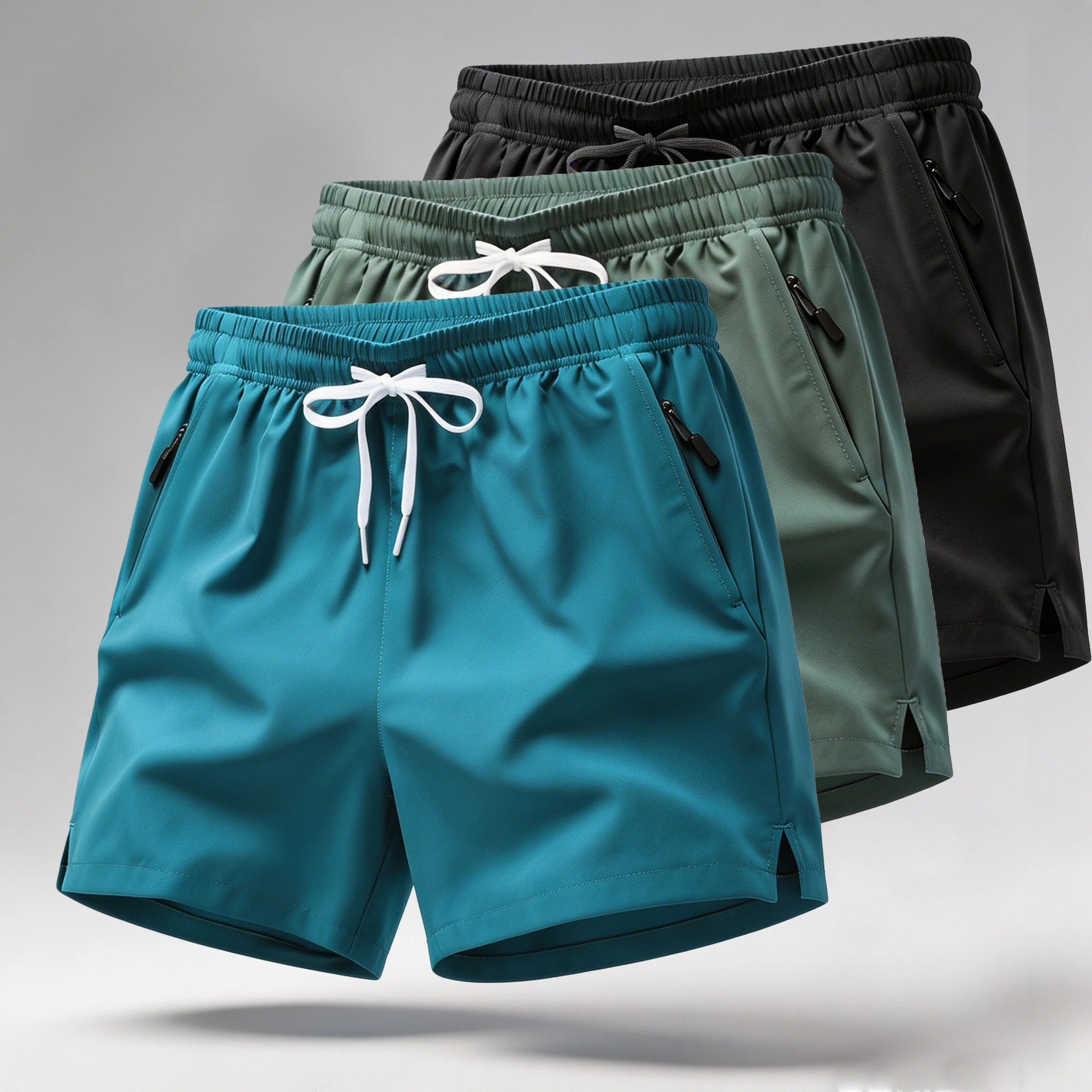 Men's Quick Dry Running Shorts with Drawstring and Zip Pockets - Ideal for Athletic Workouts and Gym Sessions Camara Shopping Men's Quick Dry Running Shorts with Drawstring and Zip Pockets - Ideal for Athletic Workouts and Gym Sessions
