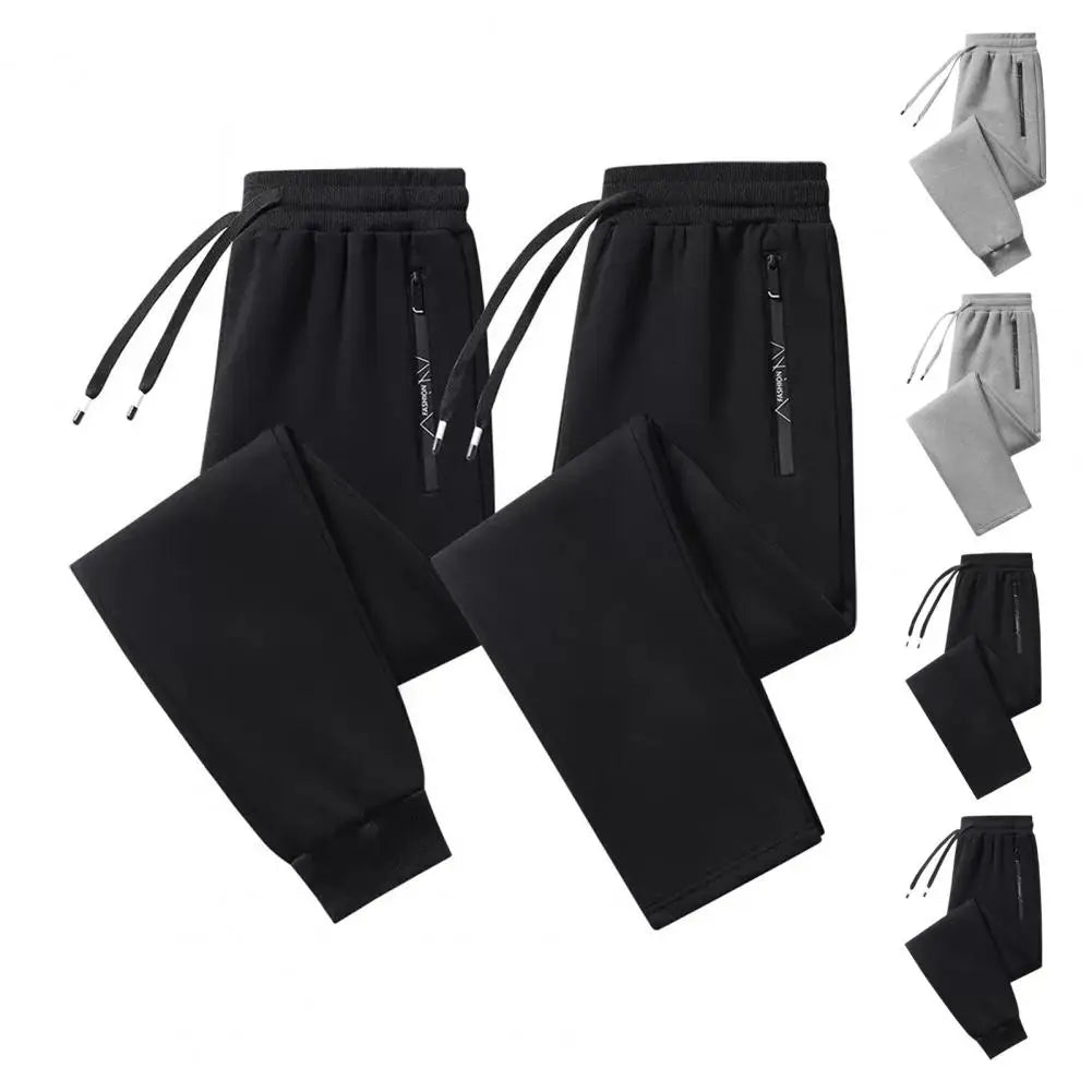 Sweatpants Men's Loose Fit Sport Pants with Zipper Pockets Drawstring Waist for Gym Training Jogging Soft Breathable Long Camara Shopping Sweatpants Men's Loose Fit Sport Pants with Zipper Pockets Drawstring Waist for Gym Training Jogging Soft Breathable Long
