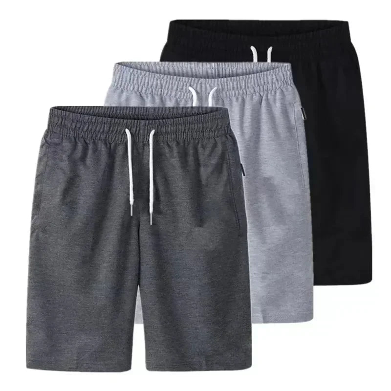 Men's Beach Shorts Summer 2025 Breeches Loose Male Sports Pocket Solid Drawstring Board Thin Trousers Zippered Pocket Clothing Camara Shopping Men's Beach Shorts Summer 2025 Breeches Loose Male Sports Pocket Solid Drawstring Board Thin Trousers Zippered Pocket Clothing