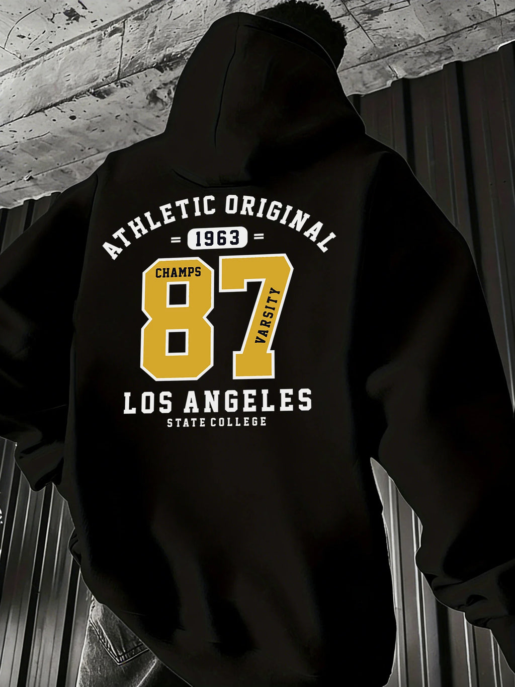 Sweat à capuche imprimé Athletic Original Number 87 Los Angeles 1963 pour homme, vêtements de sport, streetwear, vêtem Camara Shopping Sweat à capuche imprimé Athletic Original Number 87 Los Angeles 1963 pour homme, vêtements de sport, streetwear, vêtem